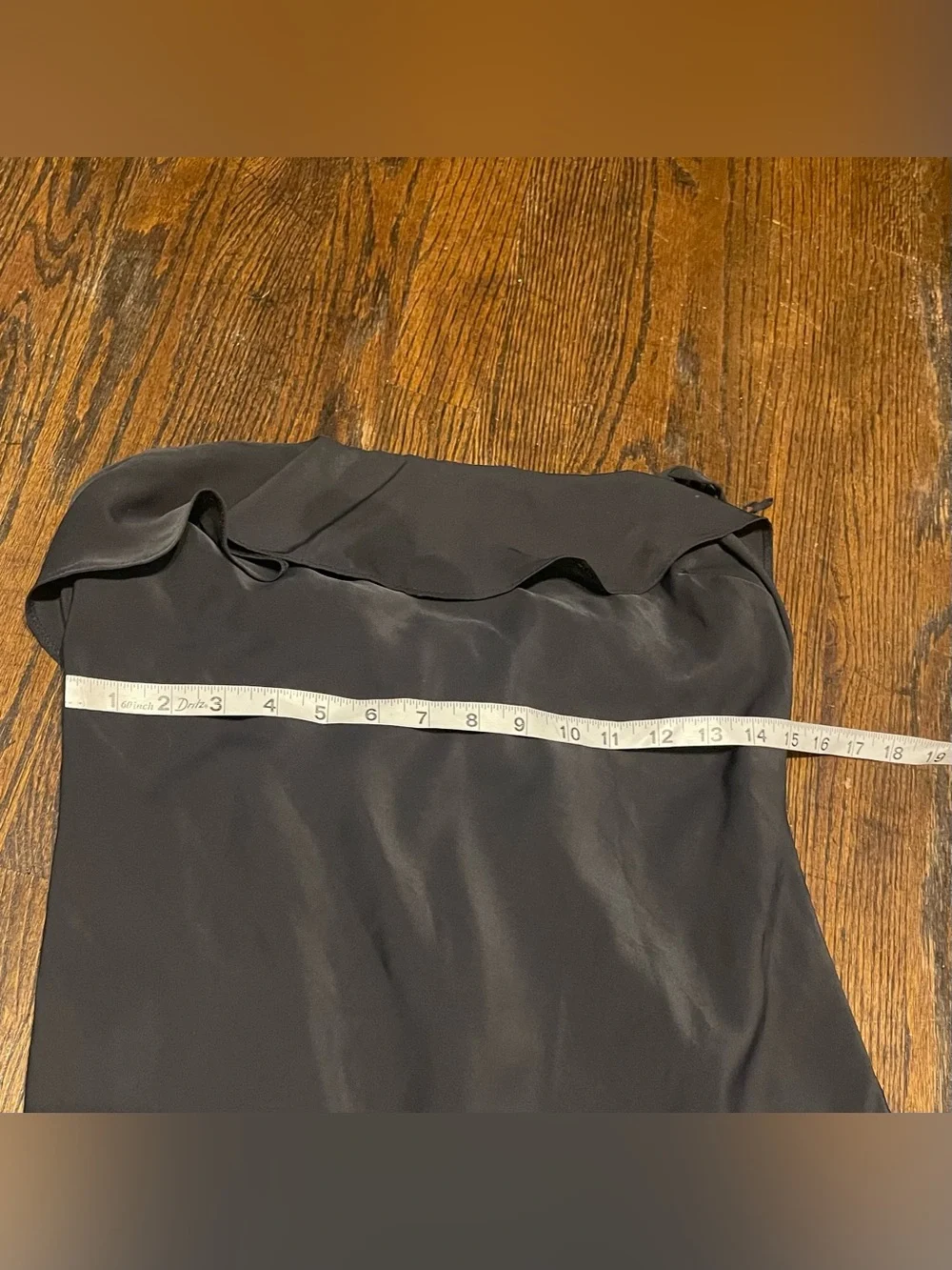Abercrombie & Fitch Black Ruffle-Trim Maxi Slip Dress with Side Slit size M